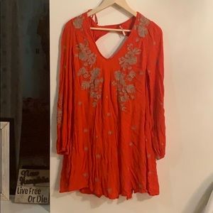 Free people floral embroidered dress